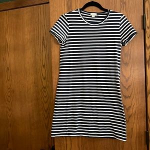 Jcrew navy and white striped tshirt dress - VGUC